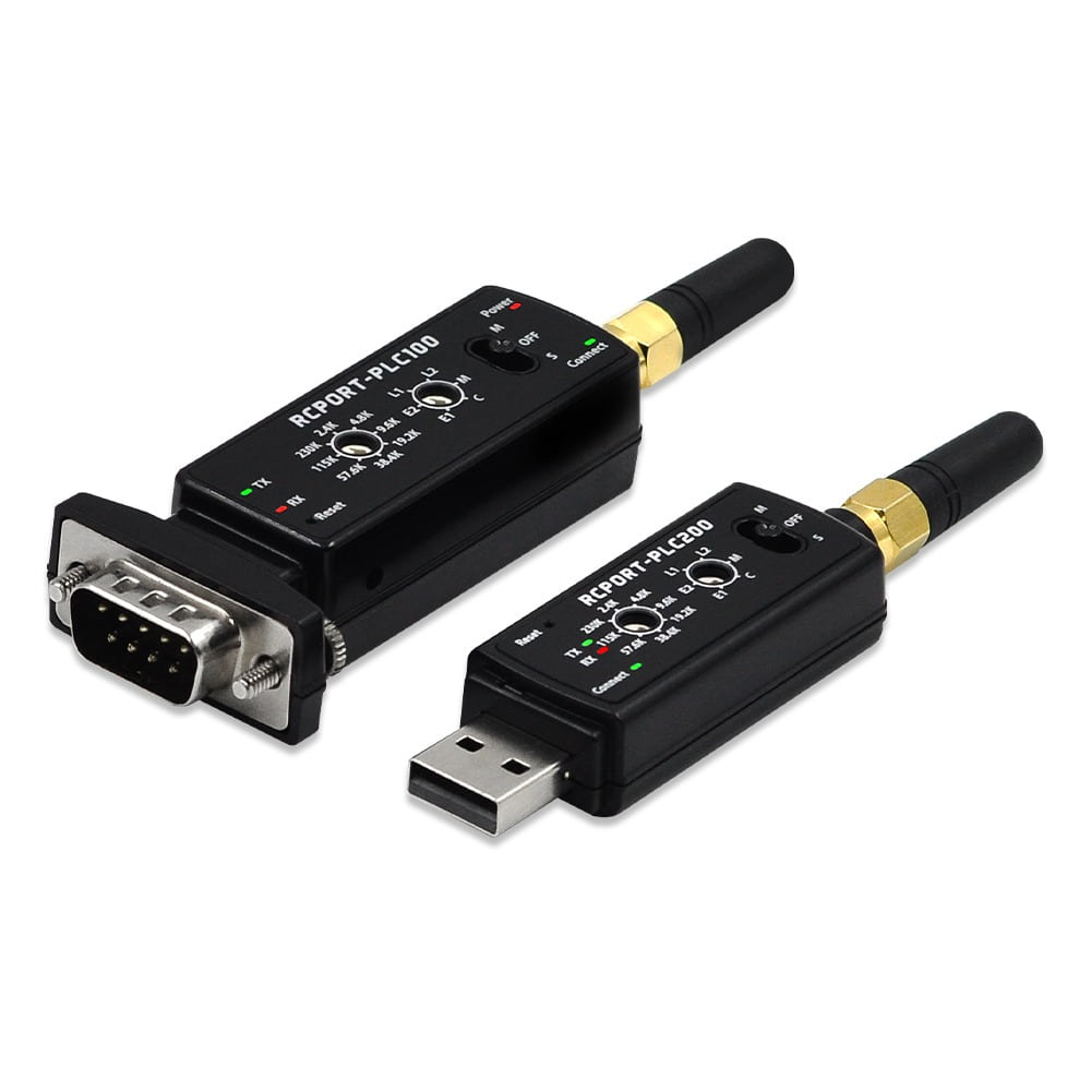 [칩센]PLC프로그램 무선통신솔루션 RCPORT-PLC100SET RS232 USB 무선시리얼아답터 / 인투피온